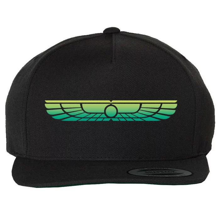 Winged Sun Wool Snapback Cap