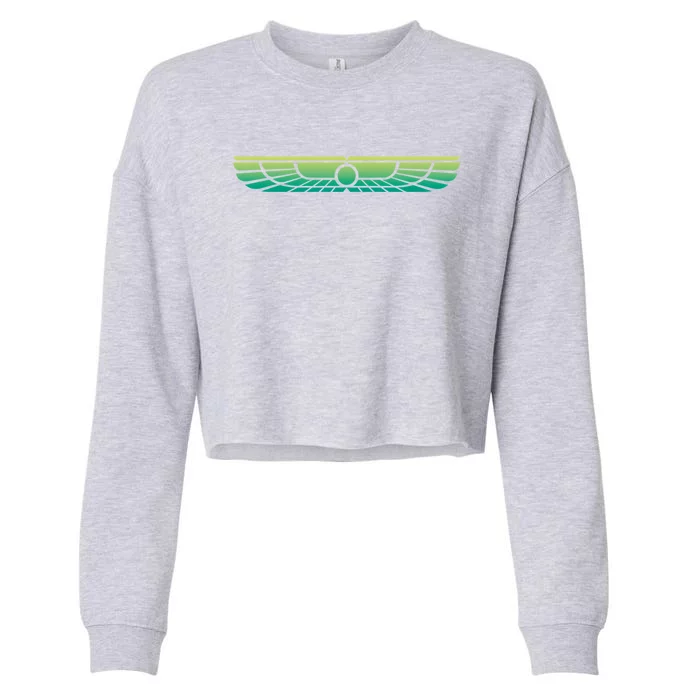 Winged Sun Cropped Pullover Crew