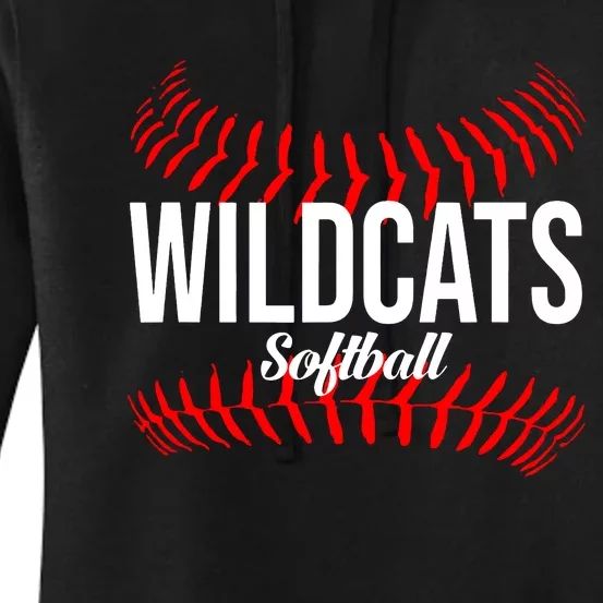 Wildcats Softball Wildcat Fastpitch Mom Women's Pullover Hoodie