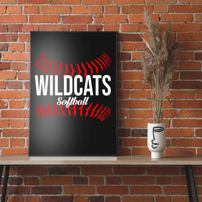 Wildcats Softball Wildcat Fastpitch Mom Poster