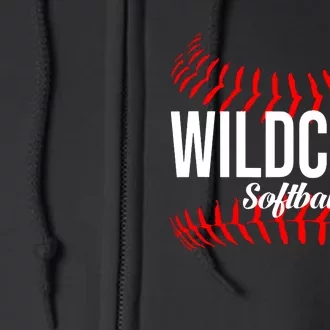 Wildcats Softball Wildcat Fastpitch Mom Full Zip Hoodie