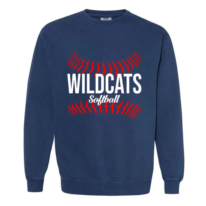 Wildcats Softball Wildcat Fastpitch Mom Garment-Dyed Sweatshirt