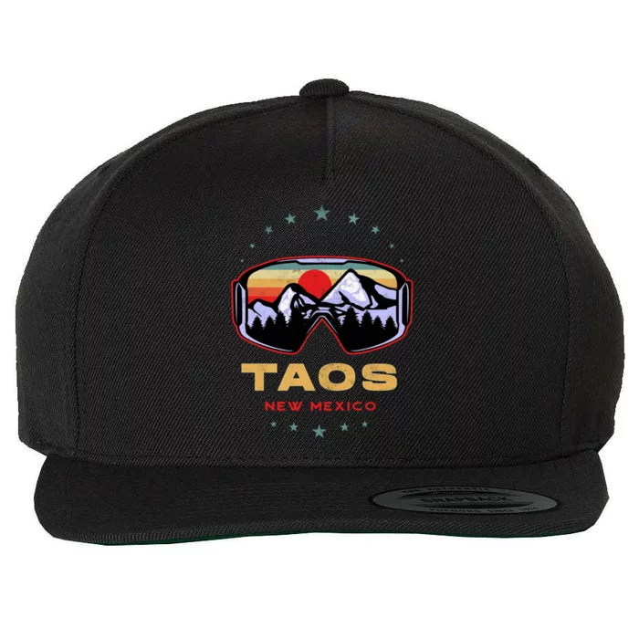 Winter Sport With Ski Or Snowboard Or Taos New Mexico Gift Wool Snapback Cap