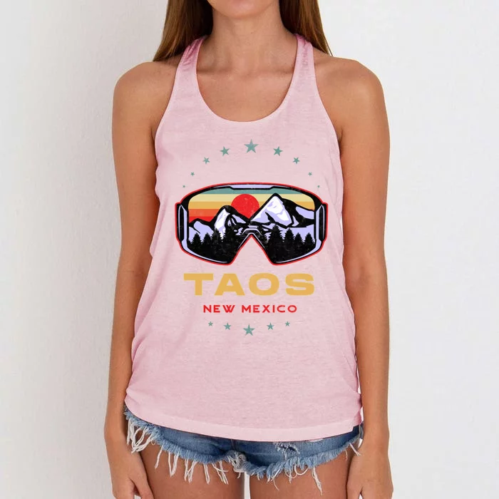 Winter Sport With Ski Or Snowboard Or Taos New Mexico Gift Women's Knotted Racerback Tank