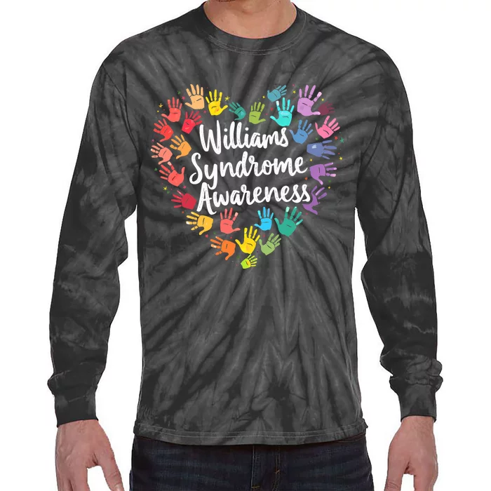 Williams Syndrome Warrior Awareness Tie-Dye Long Sleeve Shirt