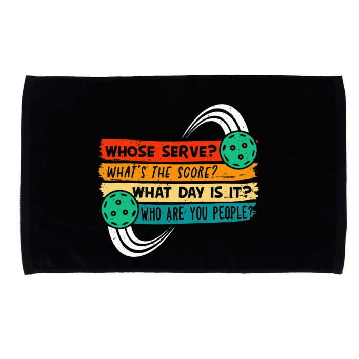 Whose Serve Who Are You People Pickleball Player Microfiber Hand Towel