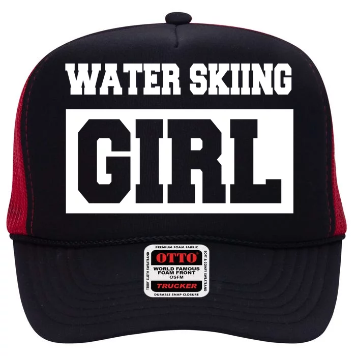 Water Skiing Water Skiing Water Skier Gift High Crown Mesh Trucker Hat