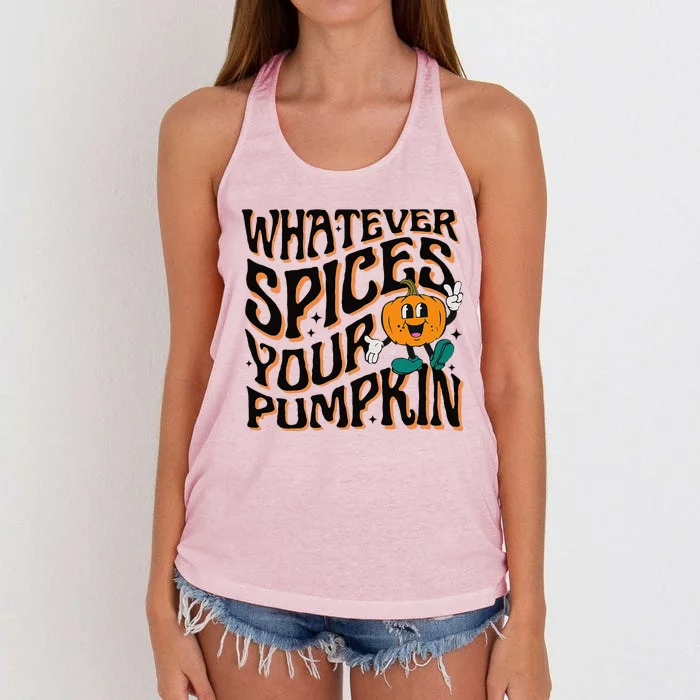 Whatever Spices Your Pumpkin Women's Knotted Racerback Tank