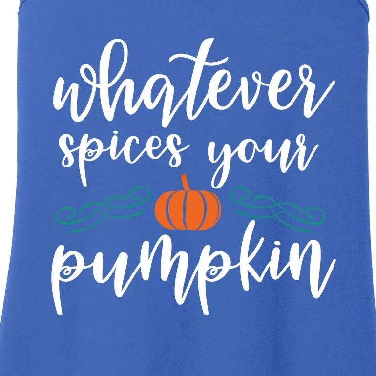 Whatever Spices Your Pumpkin Spice Latte Funny Cute Gift Ladies Essential Tank