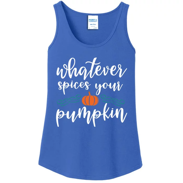 Whatever Spices Your Pumpkin Spice Latte Funny Cute Gift Ladies Essential Tank