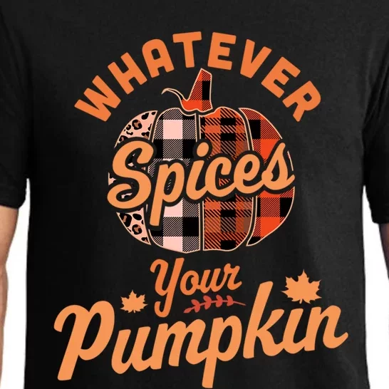 Whatever Spices Your Pumpkin Autumn Halloween Thanksgiving Cute Gift Pajama Set