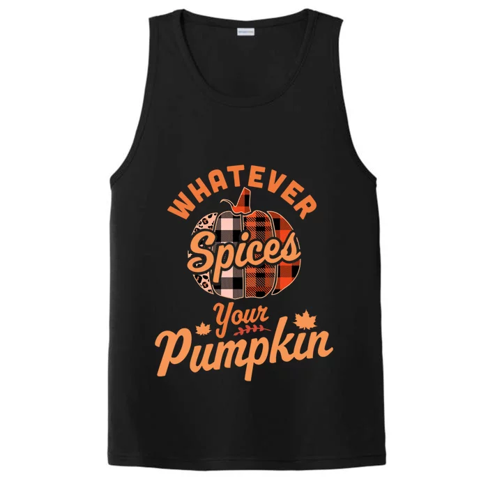 Whatever Spices Your Pumpkin Autumn Halloween Thanksgiving Cute Gift Performance Tank