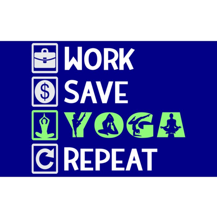 Work Save Yoga Repeat Meditation Namaste Yogi Sport Fitness Gift Bumper Sticker