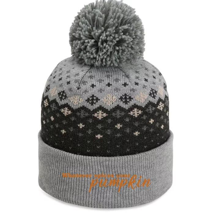 Whatever Spices Your Pumpkin The Baniff Cuffed Pom Beanie