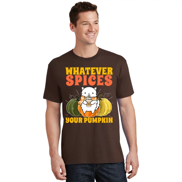 Whatever Spices Your Pumpkin Groovy Fall Season Halloween T-Shirt