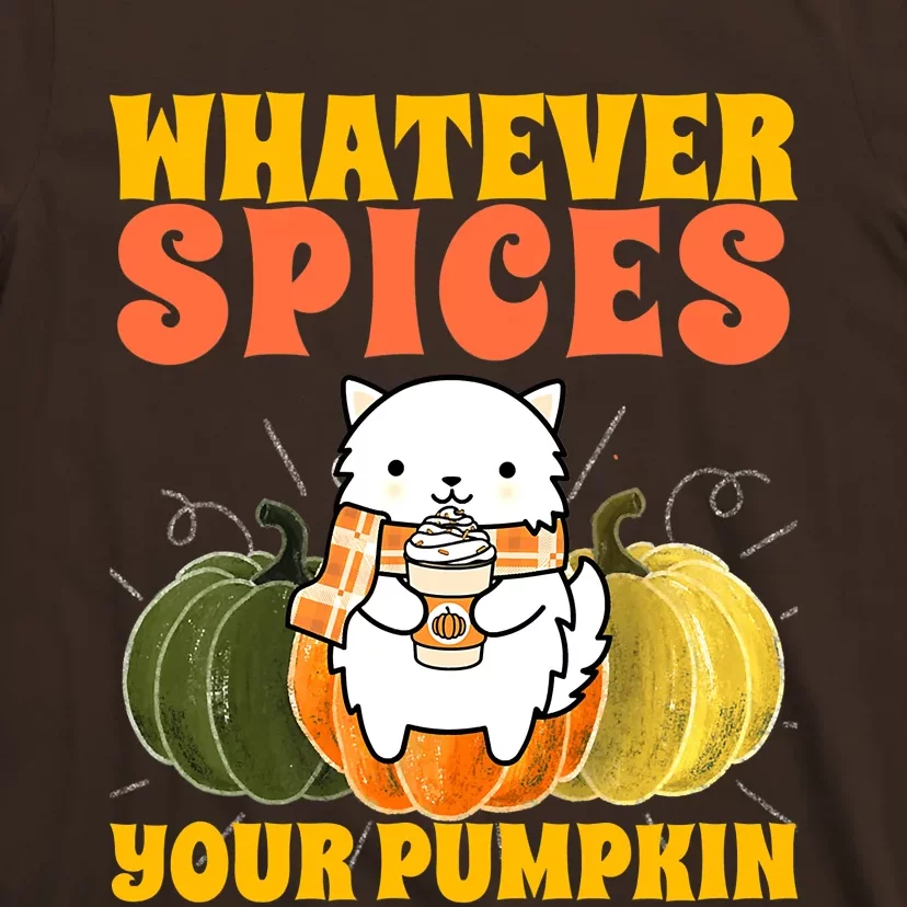 Whatever Spices Your Pumpkin Groovy Fall Season Halloween T-Shirt