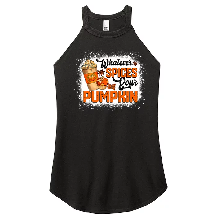 Whatever Spices Your Pumpkin Autumn Halloween Thanksgiving Women’s Perfect Tri Rocker Tank