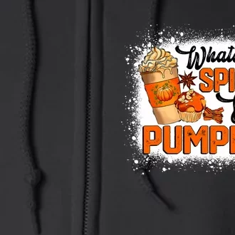 Whatever Spices Your Pumpkin Autumn Halloween Thanksgiving Full Zip Hoodie