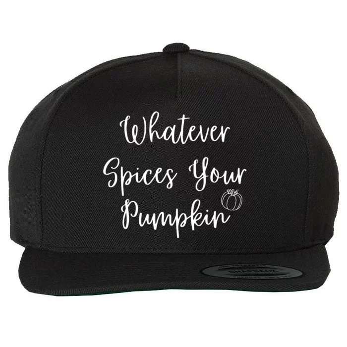 Whatever Spices Your Pumpkin Wool Snapback Cap