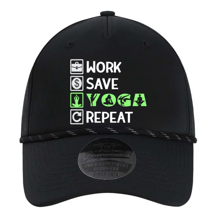 Work Save Yoga Repeat Meditation Namaste Yogi Sport Fitness Funny Gift Performance The Dyno Cap