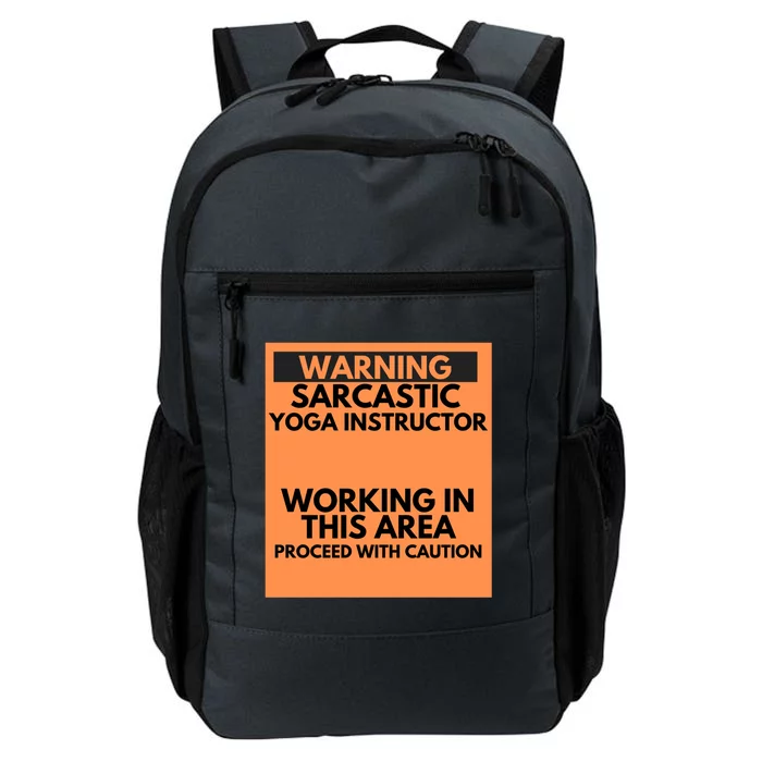 Warning Sarcastic Yoga Instructor Occupation Gift Daily Commute Backpack