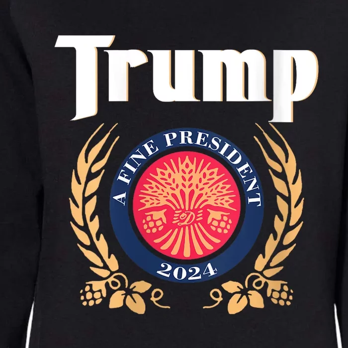 Women Trump 2024 Shirts Trump A Fine President 2024 Womens California Wash Sweatshirt