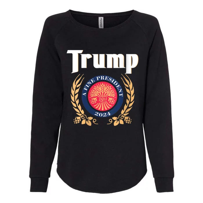 Women Trump 2024 Shirts Trump A Fine President 2024 Womens California Wash Sweatshirt