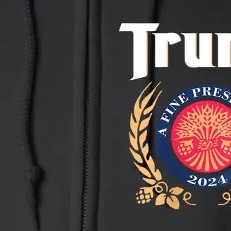 Women Trump 2024 Shirts Trump A Fine President 2024 Full Zip Hoodie