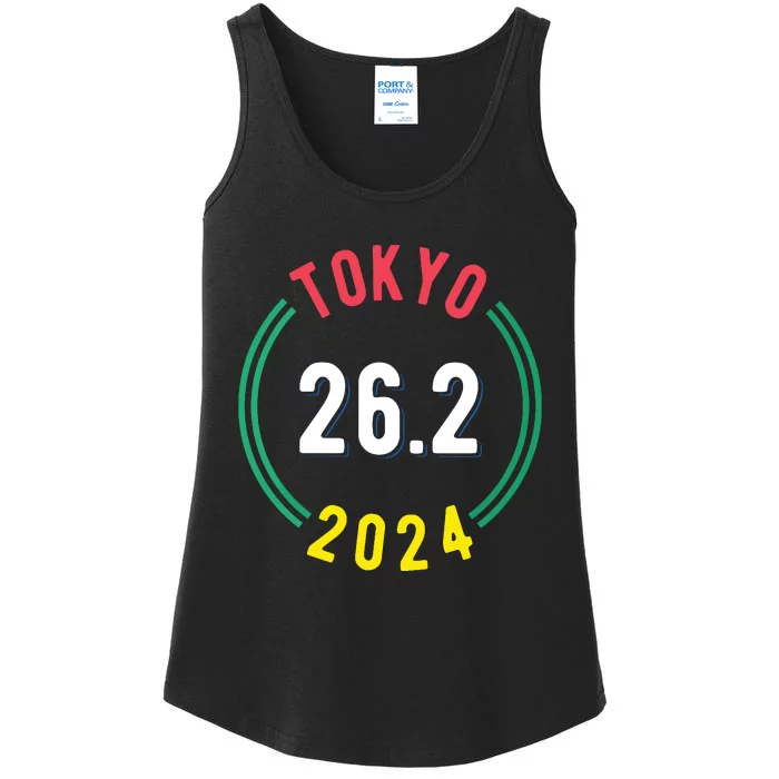 Women Tokyo 262 Marathon 2024 Vneck Ladies Essential Tank