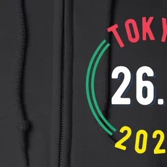 Women Tokyo 262 Marathon 2024 Vneck Full Zip Hoodie