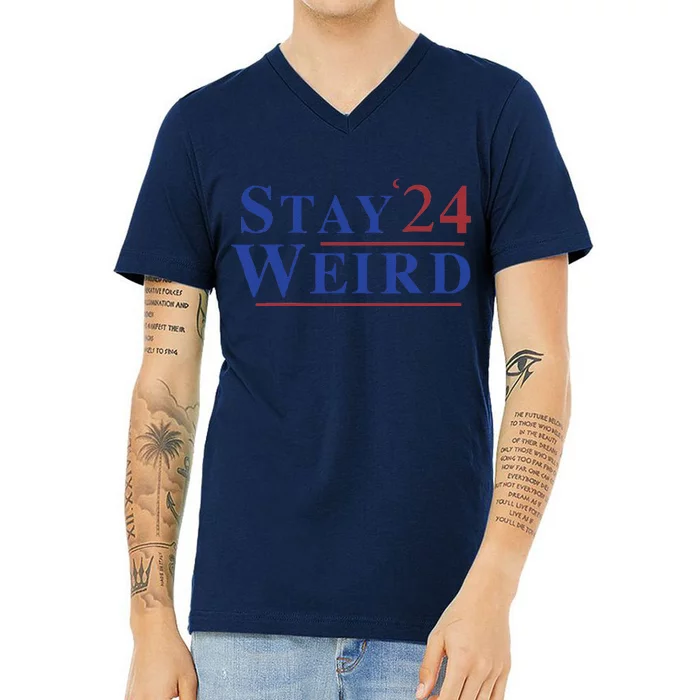 Weird Trump 2024 Stay Weird Donald Trump Jd Vance V-Neck T-Shirt