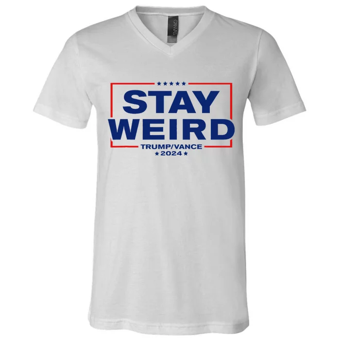 Weird Trump 2024 Stay Weird Donald Trump Jd Vance V-Neck T-Shirt