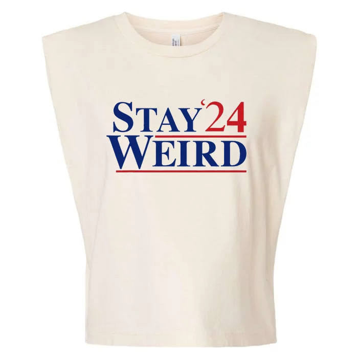 Weird Trump 2024 Stay Weird Donald Trump Jd Vance Garment-Dyed Women's Muscle Tee