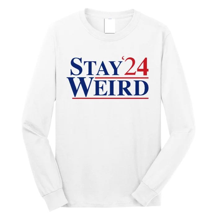 Weird Trump 2024 Stay Weird Donald Trump Jd Vance Long Sleeve Shirt