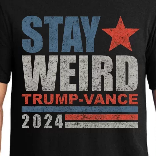 Weird Trump 2024 Stay Weird Funny Trump Vance Pajama Set