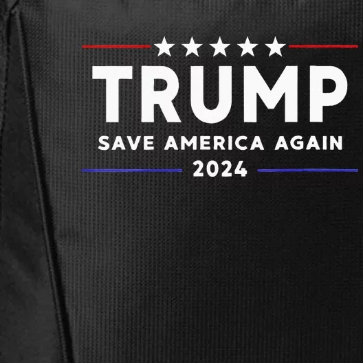 Womens Trump 2024 Save America Save America Again Trump City Backpack