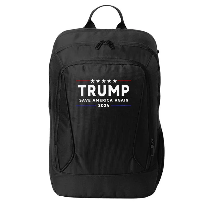 Womens Trump 2024 Save America Save America Again Trump City Backpack