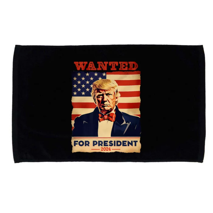 Wanted Trump 2024: Vintage Patriot Wanted For Presidency Premium Microfiber Hand Towel