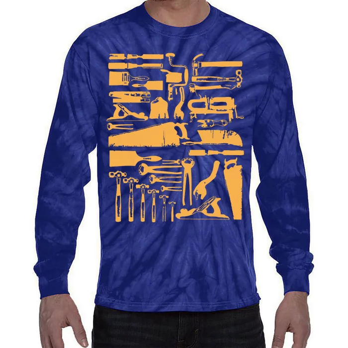 Woodworking Tools And Accessories Tie-Dye Long Sleeve Shirt