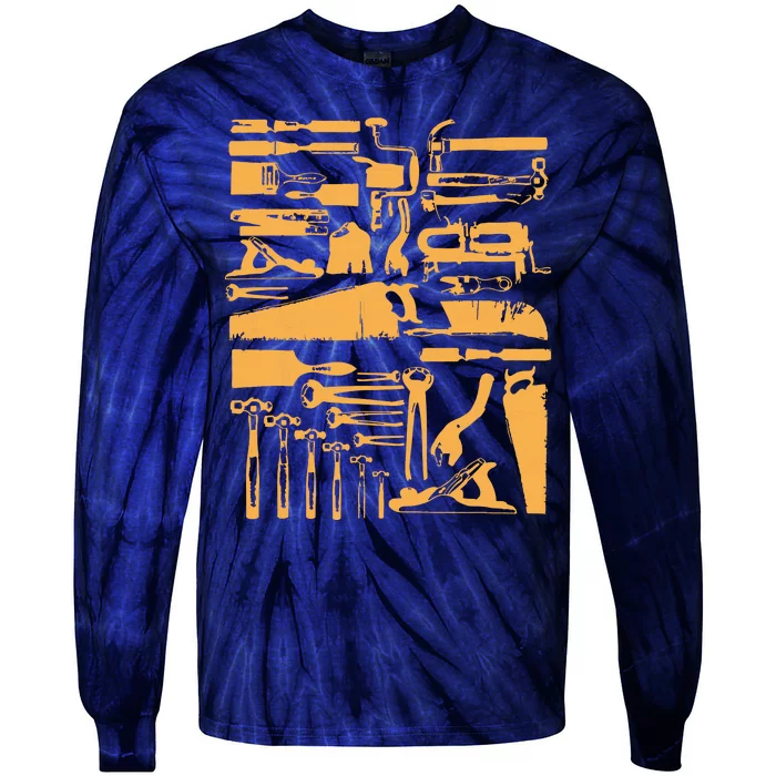 Woodworking Tools And Accessories Tie-Dye Long Sleeve Shirt