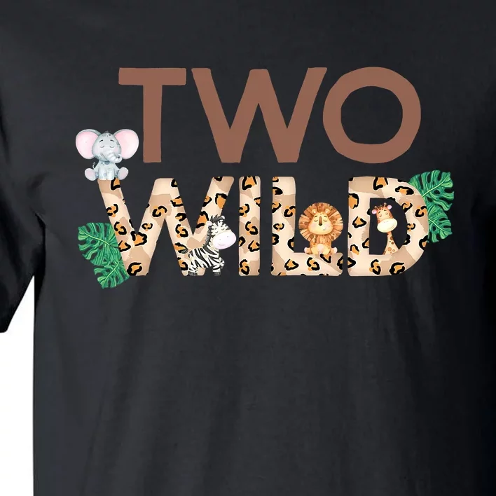 Wild Two Animal Safari 2nd Birthday Theme Family Boy Girl Tall T-Shirt