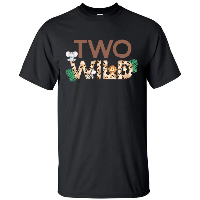 Wild Two Animal Safari 2nd Birthday Theme Family Boy Girl Tall T-Shirt