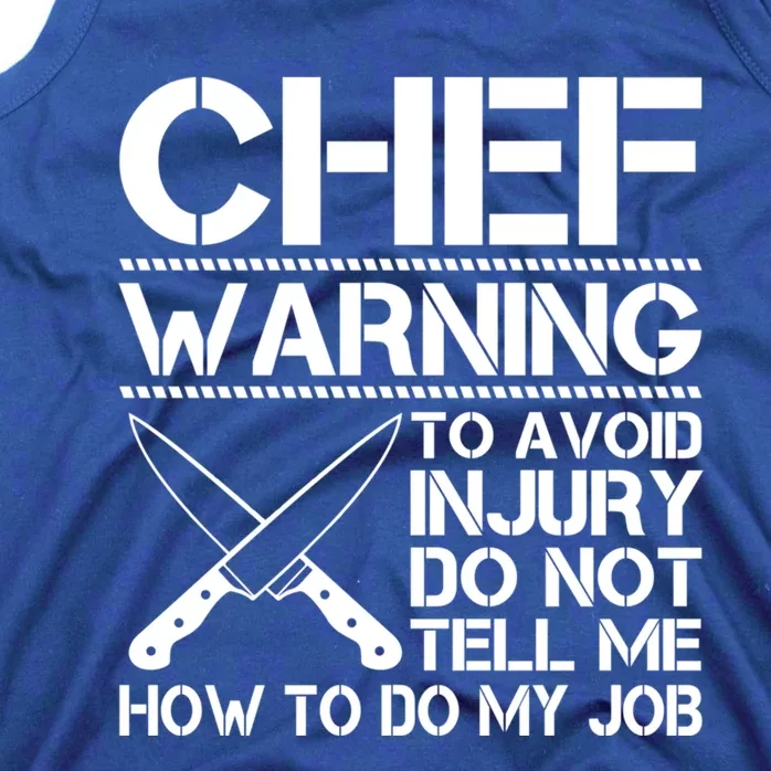 Warning To Avoid Injury Funny Chef Cool Gift Tank Top