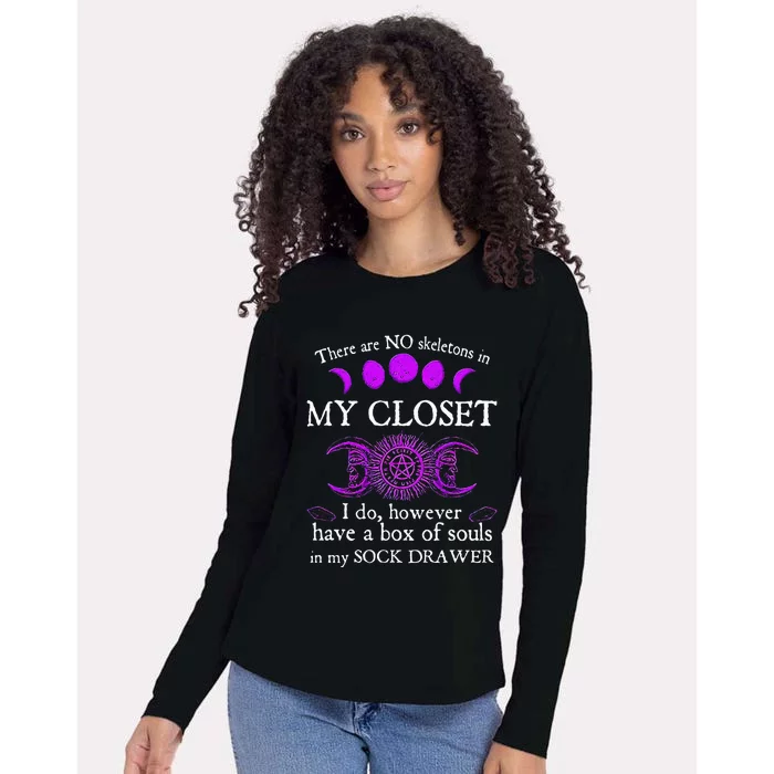 Witch There Are No Skeletons In My Closet I Do However Womens Cotton Relaxed Long Sleeve T-Shirt