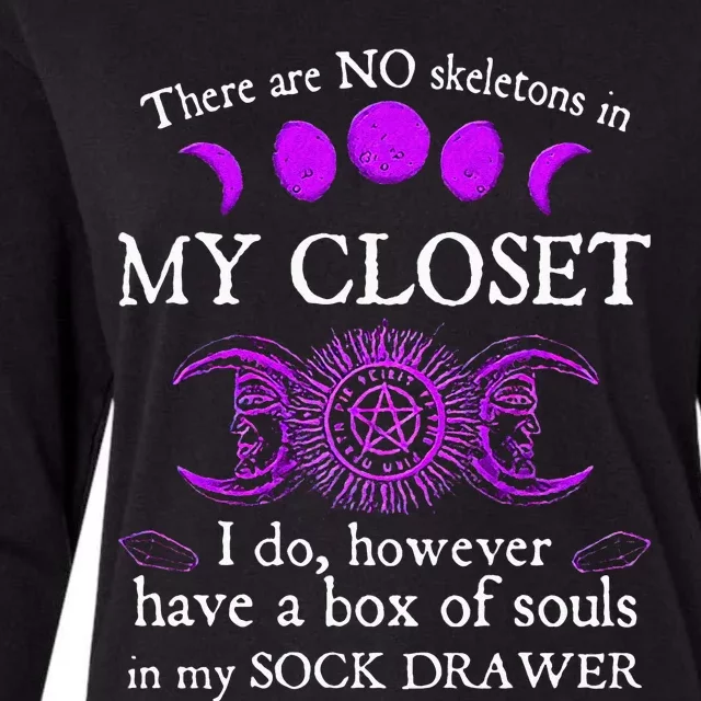 Witch There Are No Skeletons In My Closet I Do However Womens Cotton Relaxed Long Sleeve T-Shirt