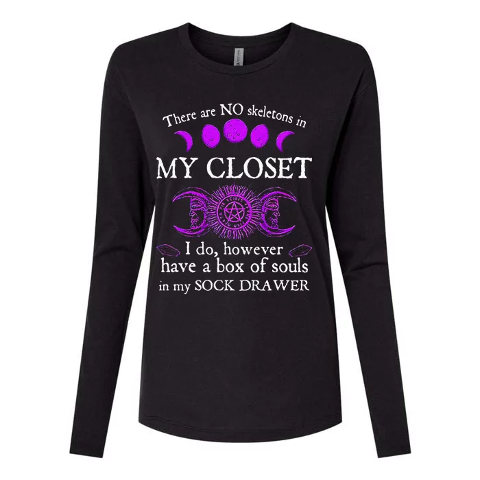 Witch There Are No Skeletons In My Closet I Do However Womens Cotton Relaxed Long Sleeve T-Shirt