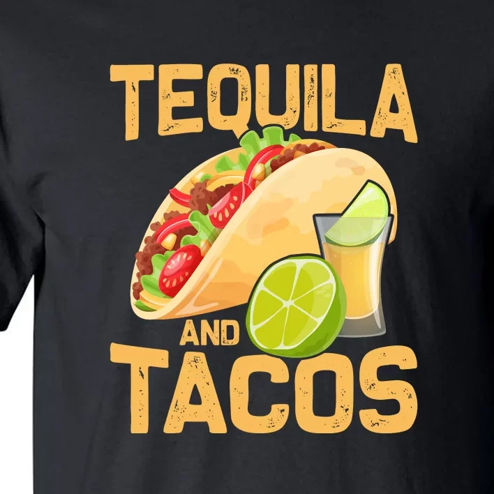 Womens Tacos And Tequila Funny Cinco De Mayo Tall T-Shirt