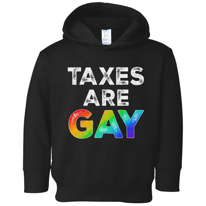 Women Taxes Are Gay Funny Saying 2024 Lgbt Toddler Hoodie