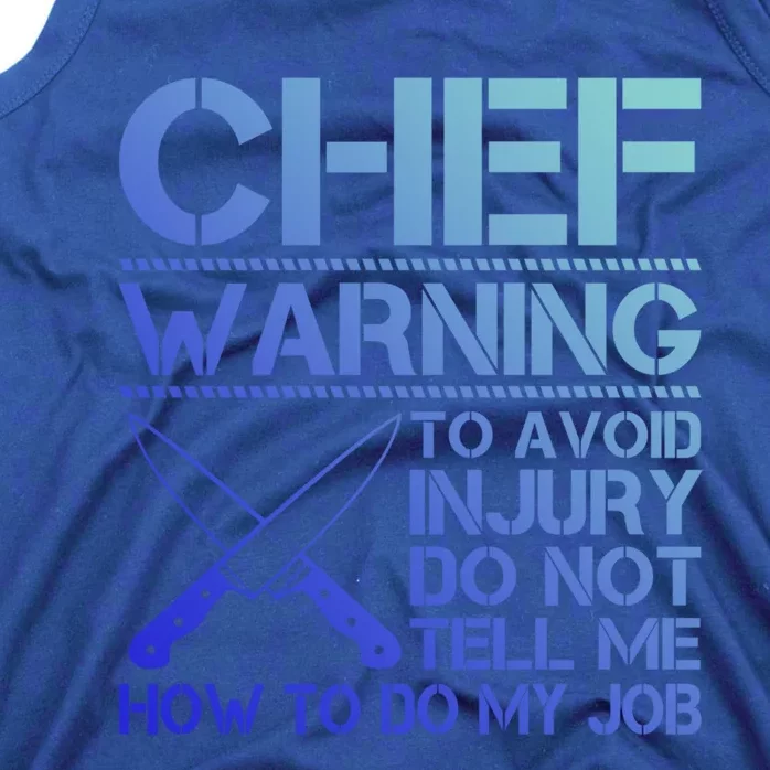 Warning To Avoid Injury Funny Chef Cool Gift Tank Top