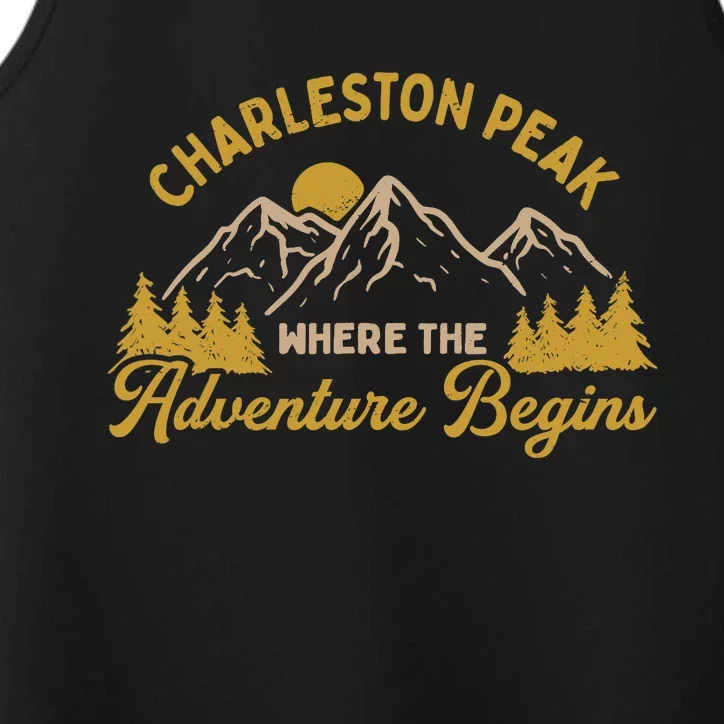 Where The Adventure Begins Charleston Peak Hiking Nevada Performance Tank